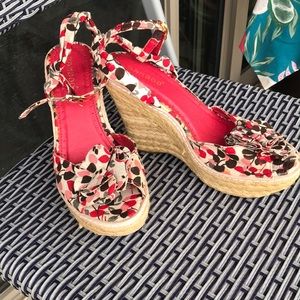 Bamboo brand straw wedge espedrilles sz 6.5